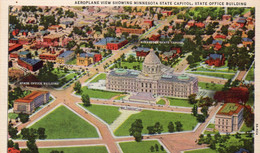 Aeroplane View Showing Minnesota State Capitol, State Office Building. ST PAUL And Art Institute - St Paul