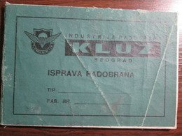1976 Yugoslav Parachute Certificate - Historical Documents