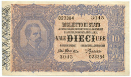 10 LIRE BIGLIETTO DI STATO EFFIGE UMBERTO I 28/12/1917 SPL+ - Regno D'Italia - Altri
