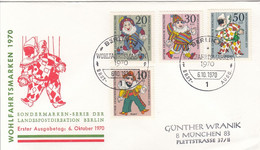 FDC GERMANY Berlin 373-376 - Puppets