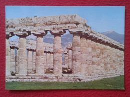 TARJETA POSTAL POST CARD ARTE GRIEGO GREEK ART COLECCIÓN PERLA TEMPLO DE HERA O BASÍLICA DE PAESTUM, Nº 34 , VER FOTO... - Antiquité