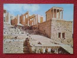 TARJETA POSTAL POSTKARTE POST CARD ARTE GRIEGO GREEK ART COLECCIÓN PERLA LA ACRÓPOLIS DE ATENAS LOS PROPILEOS, ATHENS... - Antiquité