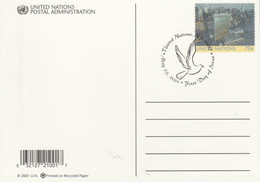 NATIONS UNIES 2001 ENTIER FDC 70C - Covers & Documents