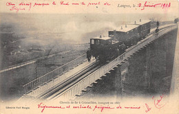 52-LANGRES- CHEMIN DE FER A CREMAILLERE, INAUGURE EN 1887 - Langres