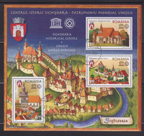 ROMANIA 2009: SIGHISOARA TOWN, UNESCO SITE, Used Souvenir Block - Registered Shipping! Envoi Enregistre! - Oblitérés