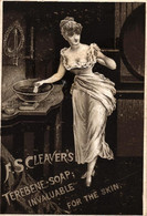 3Cards  F.S. Cleaver's Terebene Soap For The Skin Manufactory Red Lion Str  Holborn London - Other & Unclassified