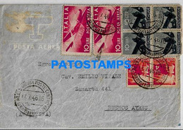 157813 ITALY ALESSANDRIA COVER CANCEL YEAR 1946 CIRCULATED TO ARGENTINA NO POSTAL POSTCARD - Otros & Sin Clasificación