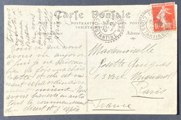 Carte De Biskra Semeuse 10c Rouge Oblitéré Du Dateur T84 "El Kantara/ Constantine" Pour Paris TTB - 1906-38 Sower - Cameo