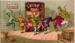 6 Cards Lavine Soap Washing Scrubbing  Chinese Indians Elephant - Andere & Zonder Classificatie