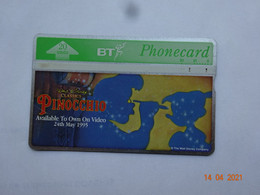 ROYAUME-UNI TÉLÉCARTE PHONE CARD TELECARD TARJETA TELEFÓNICA CINÉMA FILM LOT 4 TÉLÉCARTES FILM PINOCCHIO  DISNEY - Sammlungen