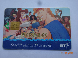 ROYAUME-UNI TÉLÉCARTE PHONE CARD TELECARD TARJETA TELEFÓNICA CINÉMA FILM HERCULES DISNEY 2/6 - Autres & Non Classés