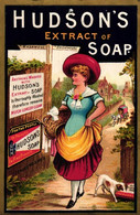 2 Cards Hudson's Extract Of Soap  Magic Lantern - Otros & Sin Clasificación