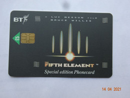 ROYAUME-UNI TÉLÉCARTE PHONE CARD TELECARD TARJETA TELEFÓNICA CINÉMA FILM LOT 2 TÉLÉCARTES THE FIFTH ELEMENT 5 EM ELEMENT - BT Promotional