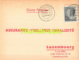 ASSURANCE VIEILLESSE INVALIDITE LUXEMBOURG 1973 HOBSCHEID LEBRUN METTENHOVEN - Covers & Documents