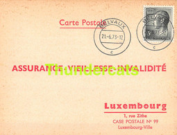 ASSURANCE VIEILLESSE INVALIDITE LUXEMBOURG 1973 BELVAUX SANEM FOHL TROST - Briefe U. Dokumente