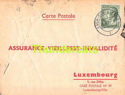 ASSURANCE VIEILLESSE INVALIDITE LUXEMBOURG 1973 ESCH SUR ALZETTE  LORDONG STECKER - Covers & Documents