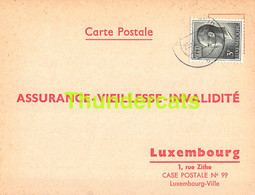 ASSURANCE VIEILLESSE INVALIDITE LUXEMBOURG 1973 HEINERSCHEID REIFF ROBERT - Covers & Documents