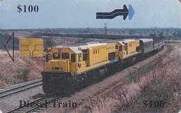 Télécarte à Puce ZIMBABWE - TRAIN Diesel 100 $ - Chip Phonecard Africa - ZUG Eisenbahn Trein - 3455 - Zimbabwe