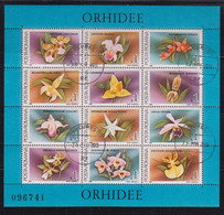 ROMANIA 1986: ORCHIDS, 2 Used Sheets (24 Tamps} - Registered Shipping! Envoi Enregistre! - Ohne Zuordnung