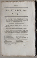 Bulletin Des Lois Du Royaume De France N°89, 7e Série, T.2, 1816, Ordre Royal Et Militaire De Saint-Louis - Décrets & Lois