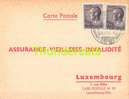 ASSURANCE VIEILLESSE INVALIDITE LUXEMBOURG 1973 RUMELANGE HAMILIUS MERK - Brieven En Documenten