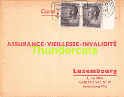 ASSURANCE VIEILLESSE INVALIDITE LUXEMBOURG 1973 MONTI ZARINELLI - Cartas & Documentos