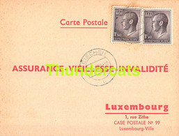 ASSURANCE VIEILLESSE INVALIDITE LUXEMBOURG 1973 HOBSCHEID EISCHEN WOLFF - Lettres & Documents