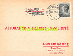 ASSURANCE VIEILLESSE INVALIDITE LUXEMBOURG 1973 ESCH SUR ALZETTE  GROSSER KRAJEWSKI - Storia Postale