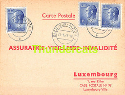 ASSURANCE VIEILLESSE INVALIDITE LUXEMBOURG 1973 ESCH SUR ALZETTE  AREND - Storia Postale