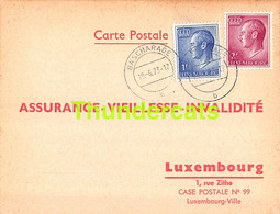 ASSURANCE VIEILLESSE INVALIDITE LUXEMBOURG 1973 BASCHARAGE LINK ANEN - Covers & Documents