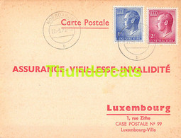 ASSURANCE VIEILLESSE INVALIDITE LUXEMBOURG 1973 BECKERICH NOERDANGE  WAGNER - Cartas & Documentos