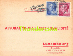 ASSURANCE VIEILLESSE INVALIDITE LUXEMBOURG 1973 ESCH SUR ALZETTE  ASSELBORN PILGER - Cartas & Documentos