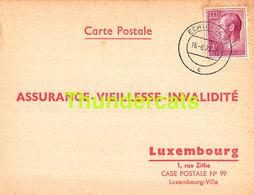 ASSURANCE VIEILLESSE INVALIDITE LUXEMBOURG 1973 ECHTERNACHBRUCK ECHTERNACH ROEDER - Storia Postale