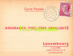 ASSURANCE VIEILLESSE INVALIDITE LUXEMBOURG 1973 BASCHARAGE WEINANDY KLEIN MATH - Cartas & Documentos