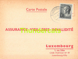 ASSURANCE VIEILLESSE INVALIDITE LUXEMBOURG 1973 BASCHARAGE KNUBBEN - Covers & Documents