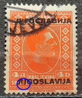 KING ALEXANDER-4 D- OVERPRINT JUGOSLAVIJA-ERROR-YUGOSLAVIA-1933 - Ongetande, Proeven & Plaatfouten