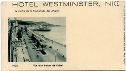 Hôtel Westminster - Dépliant - Pubs, Hotels And Restaurants