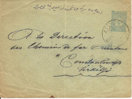 Turkey; 1905 Ottoman Postal Stationery Sent From Andrinople (Edirne) To Istanbul - Covers & Documents