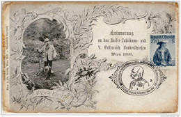 BUNDESSCHIESSEN WIEN 1898 ERINNERUNG AN DAS V. KAISER JUBILÄUMS- CORRESPONDENZ KARTE - Tiro (armas)