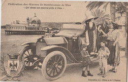 CPA Automobile La Berliet 12 Cv 1910 à Nice (06) Fedération Oeuvres De Bienfaisance L'Aumône Vue Par Giletta - Passenger Cars