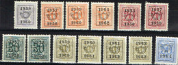 B 83 - BELGIQUE Lot De 13 Timbres Préoblitérés Différents - Typo Precancels 1967-85 (New Numerals)