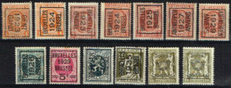 B 85 - BELGIQUE Lot De 13 Timbres Préoblitérés Différents - Other & Unclassified