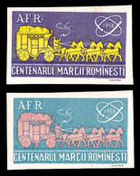 ROUMANIE / ROMANIA - VIGNETTE / CINDERELLA : A. F. R. - CENTENARUL MARCII ROMÎNESTI - 1958 - SET NEDANTELAT - MNH (ag893 - Steuermarken