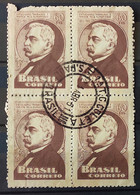 C 262 Brazil Stamp Centenary Silvio Vasconcelos Da Silveira Ramos Romero 1951 Block Of 4 CPD - Andere & Zonder Classificatie