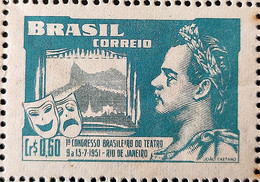 C 265 Brazil Stamp Brazilian Theater Congress Joao Caetano Dos Santos 1951 2 - Andere & Zonder Classificatie