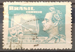 C 265 Brazil Stamp Brazilian Theater Congress Joao Caetano Dos Santos 1951 Circulated 5 - Andere & Zonder Classificatie