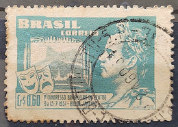 C 265 Brazil Stamp Brazilian Theater Congress Joao Caetano Dos Santos 1951 Circulated 7 - Sonstige & Ohne Zuordnung