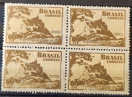 C 269 Brazil Stamp Centenary Vitoria City Penha Convent Religion 1951 Circulated Block Of 4 - Autres & Non Classés