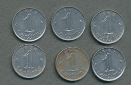 1 Centime épi, Lot De 6 Pièces (1962-64-65-67-69-70) - 1 Centime