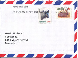 South Africa Air Mail Cover Sent To Denmark 26-4-2000 (the Cover Is Cut In The Left Side) - Aéreo